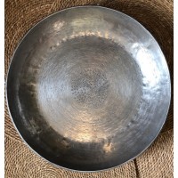 Aluminium Shallow Bowl with Leaf Etching 